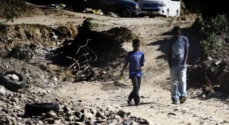 Un refugio de haitianos varados en la frontera entre México y  EE.UU.