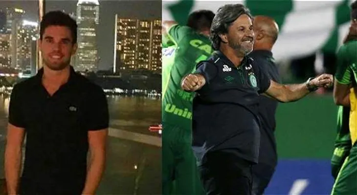 Hijo del técnico del Chapecoense no viajó porque olvidó el pasaporte