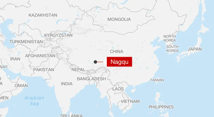 Un sismo de magnitud 7 sacude la región china del Tíbet