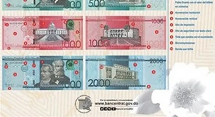 Banco Central de la República Dominicana pone a circular nuevos billetes con marcas para no videntes y nuevas tonalidades