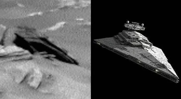 Última fotografía del Curiosity: ¿Una nave de Star Wars en Marte?