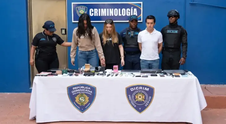 Apresan a dos mujeres y un hombre colombianos por red de 'Las Dormilonas' en Santo Domingo Este