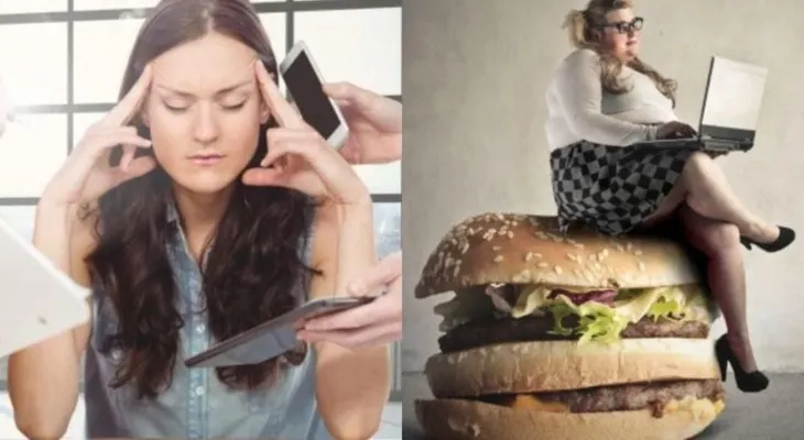 El estrés engorda igual que una hamburguesa doble con queso, según estudio