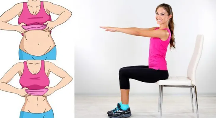 5 ejercios con silla que reducen la grasa de la panza rápidamente