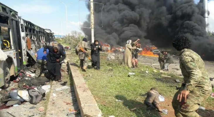 Se eleva a más de 100 muertos por ataque contra un convoy de evacuados en Siria