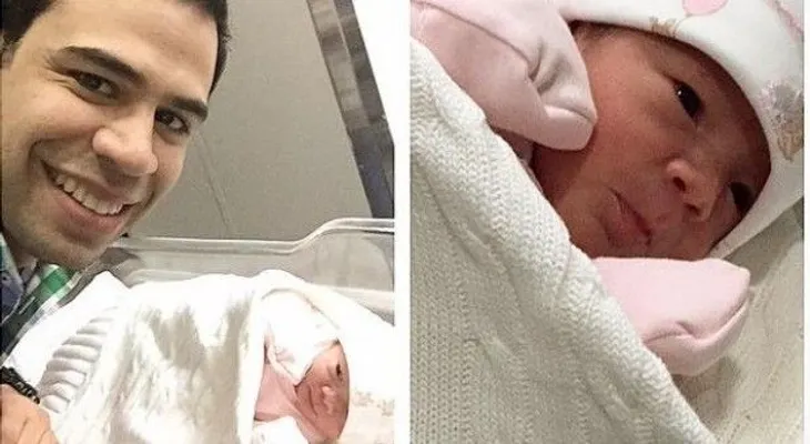 Roberto Ángel Salcedo es padre por tercera vez