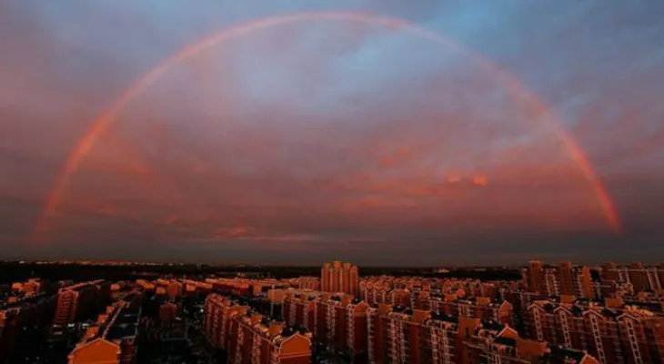 El extraordinario arcoiris que sorprendió a los habitantes de Pekín