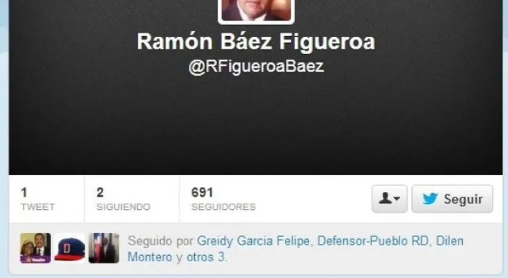 Ramón Báez Figueroa tiene cuenta en Twitter