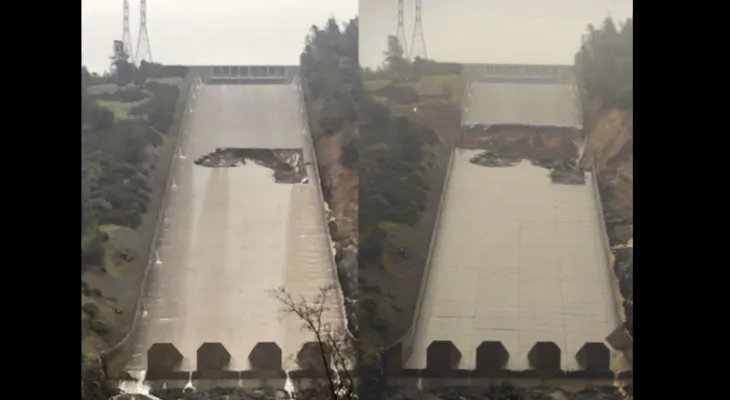 Daños en represa de Oroville en California lleva a evacuación de al menos 200.000 personas