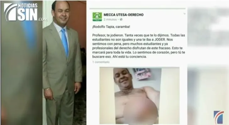 Utesa cancela profesor apareció desnudo en foto en redes sociales