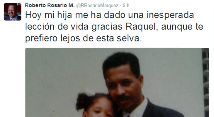 Roberto Rosario publica foto de su hija y llama selva a RD