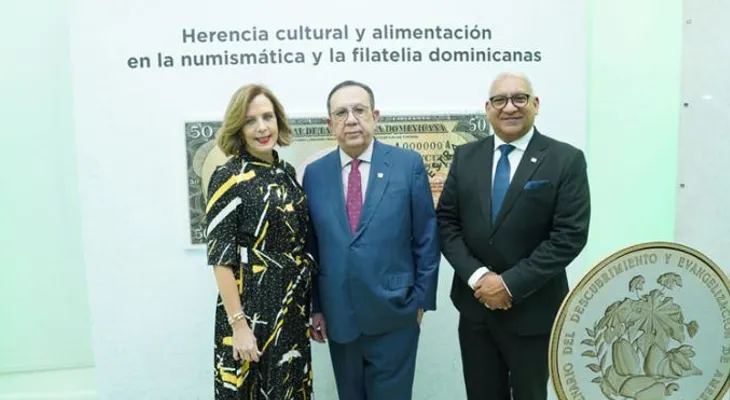 Banco Central abre la exposición "Herencia cultural y alimentación en la numismática y filatelia dominicanas"