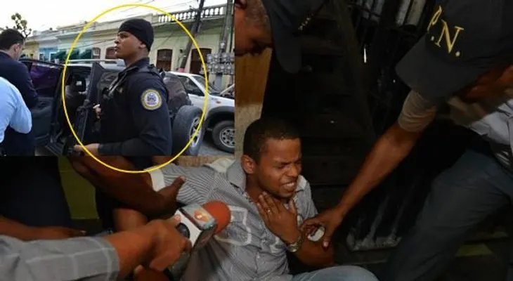 Policía le da trompada a camarógrafo cubría audiencia en caso Moncada
