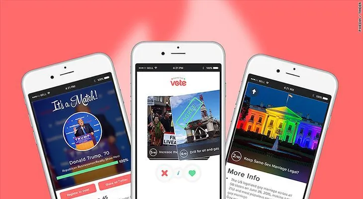 Tinder quiere que tengas una cita con un candidato presidencial