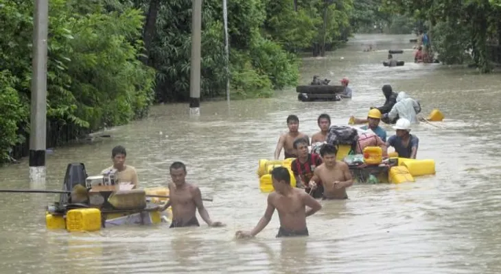 Inundaciones causan más de 100 muertos en Myanmar