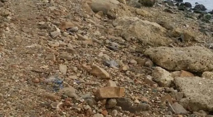 Oleajes dañan carretera hacia una playa en Montecristi
