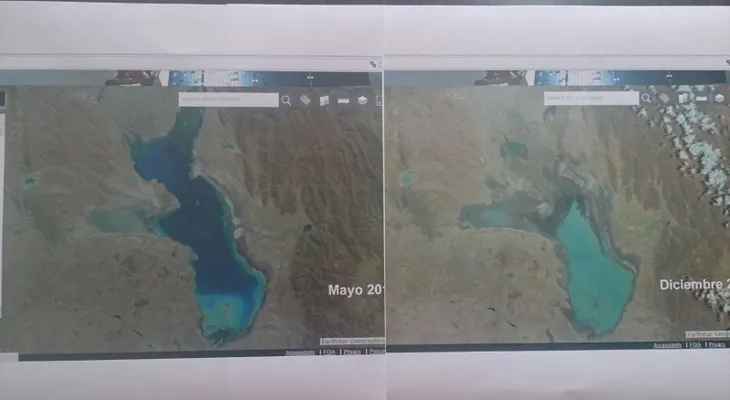 El segundo lago más grande de Bolivia se está convirtiendo en un desierto