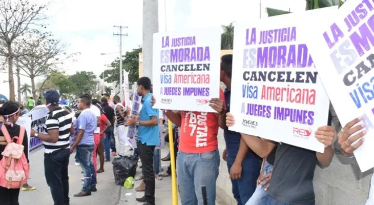 Piden frente a embajada EE.UU. cancelar visado jueces SCJ