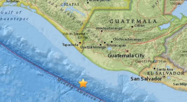 Sismo de 6,2 sacude las costas de Guatemala, según USGS