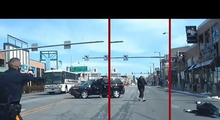 Se desmonta de la yipeta y le entra a tiros a policías