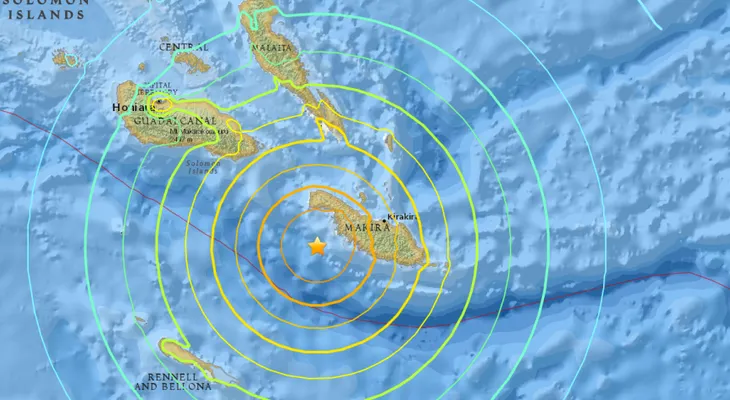 Sismo de 7,7 en las costas de las Islas Salomón