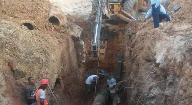 Inapa repara tubería en que se perdían 518 mil galones de agua diarios