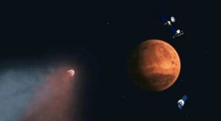 Cometa causa lluvia de meteoritos en Marte 