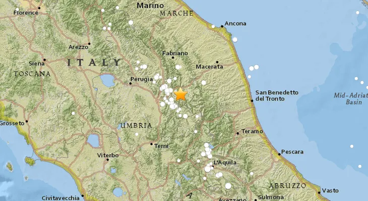 Nuevo sismo de magnitud 5,0 sacude centro de Italia