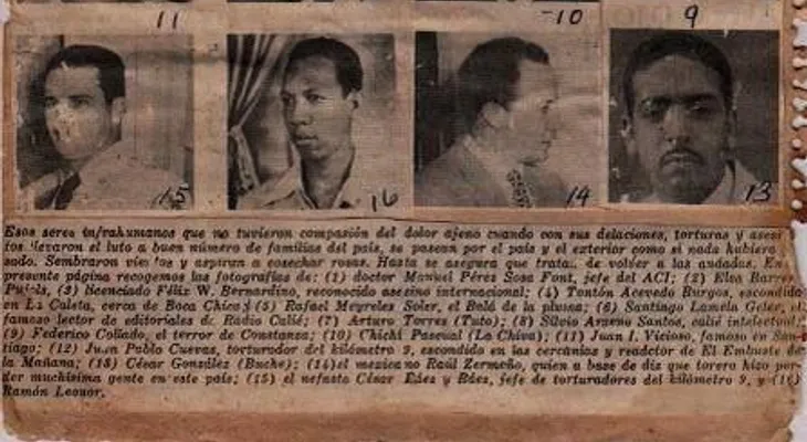 Nómina de los caliese de Trujillo en el año 1960-1961