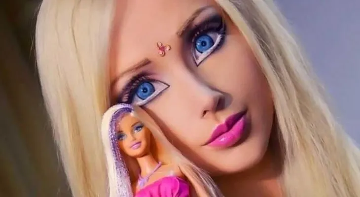 La Barbie humana mostró su cara sin maquillaje