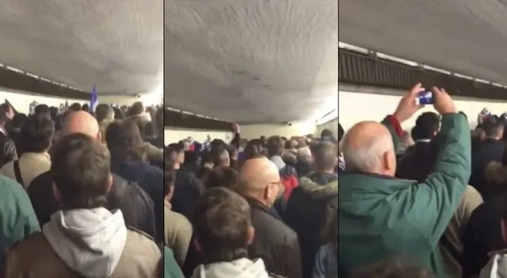 Hinchas desafían al terror cantando La Marsellesa durante evacuación del estadio (CONMOVEDOR VIDEO)