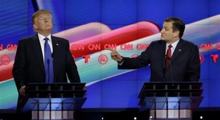 Rubio y Cruz arremeten contra Trump en debate republicano