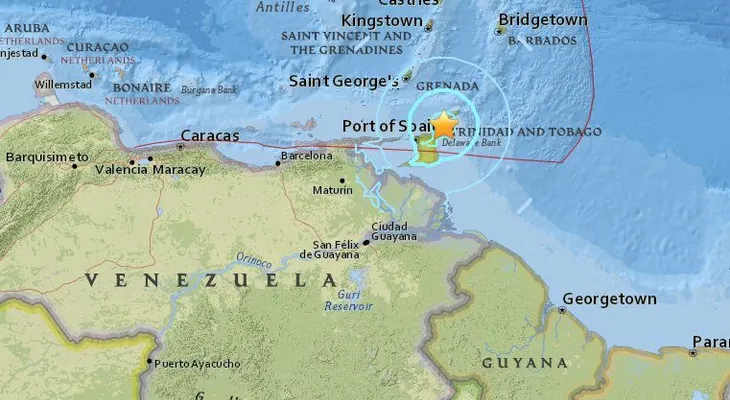 Sismo de magnitud 5,8 sacude Trinidad y Tobago