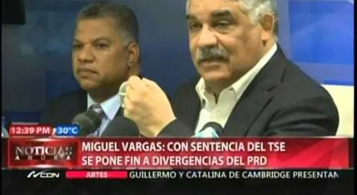 Miguel Vargas: fallo de TSE pone fin a divergencias del PRD