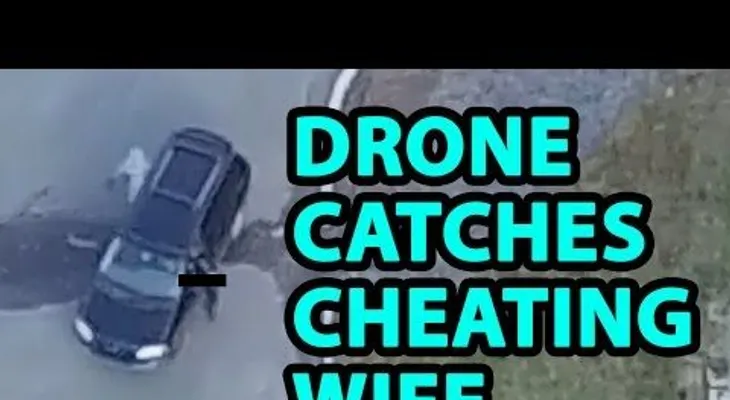 Siguió a su esposa con un drone y descubrió que lo engañaba con otro