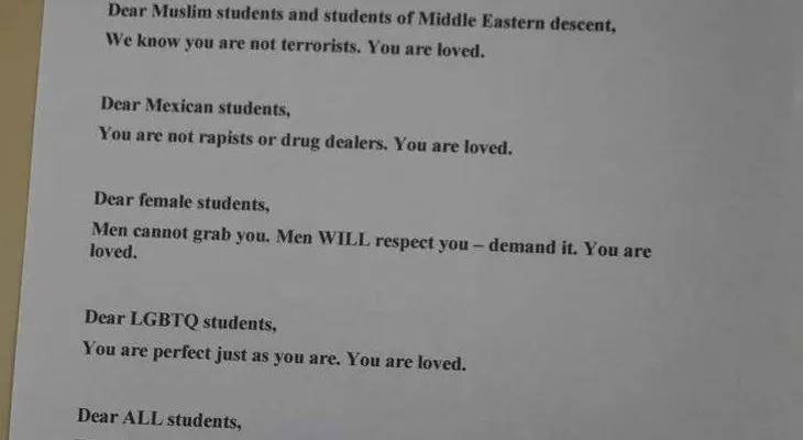 La conmovedora carta de una maestra a sus alumnos de minorías que se volvió viral