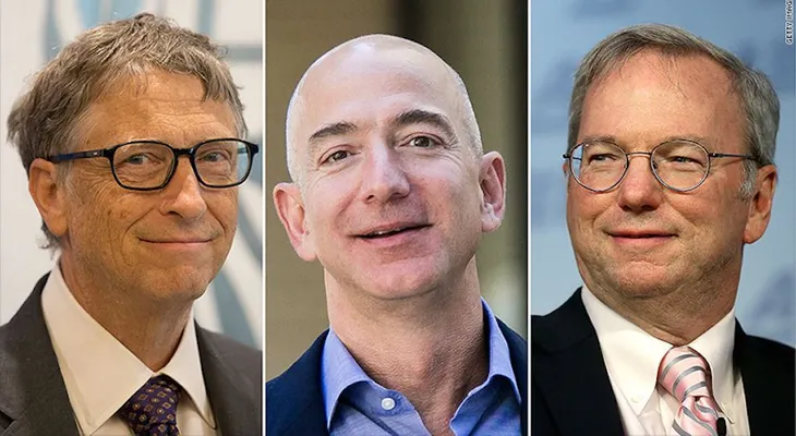 Así invierten su dinero los ejecutivos tecnológicos Bill Gates, Jeff Bezos y Eric Schmidt
