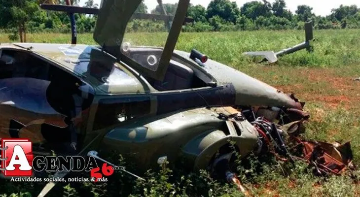 Cae helicóptero que transportaba jefe del Ejército