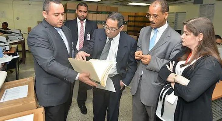 Magistrado Germán Mejía inspecciona Archivo Central de la Jurisdicción Inmobiliaria   