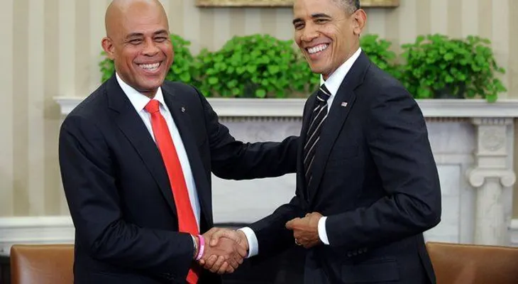 Obama y Michel Martelly juntos en la Casa Blanca
