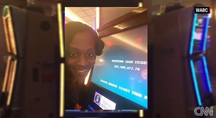 Mujer gana 43 millones de dólares en máquina tragamonedas y recibe solo una cena