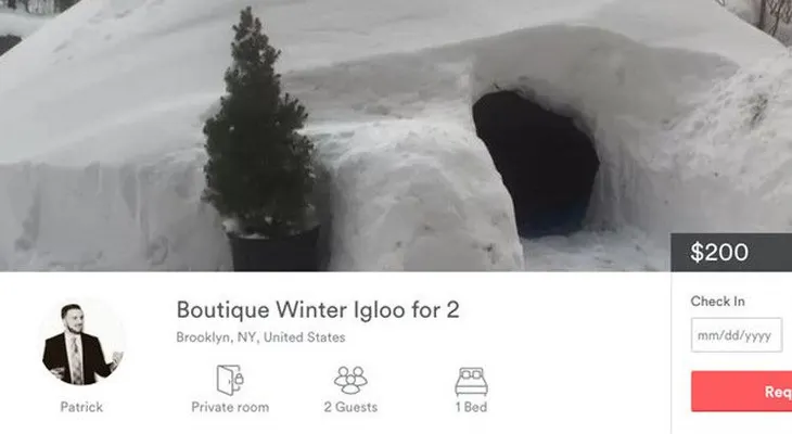 Construye un iglú en su jardín y lo alquila en Airbnb por 200 dólares