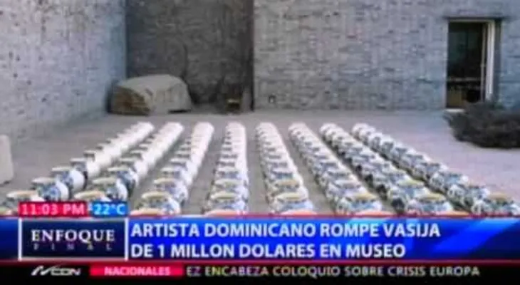 Artista dominicano enfrente un cargo penal por romper vasija de 1 millón dólares en Miami