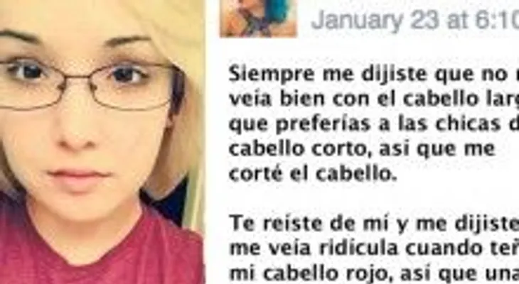 Su novio criticaba su aspecto y ella hizo pública una carta para él