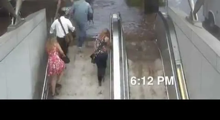 Diluvio en el metro de Washington