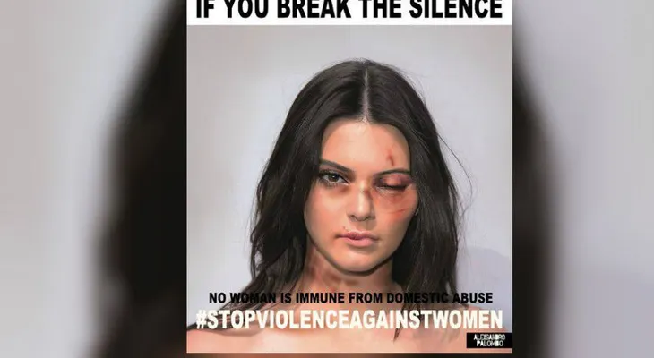Este artista golpea a las celebridades para crear conciencia contra la violencia de género