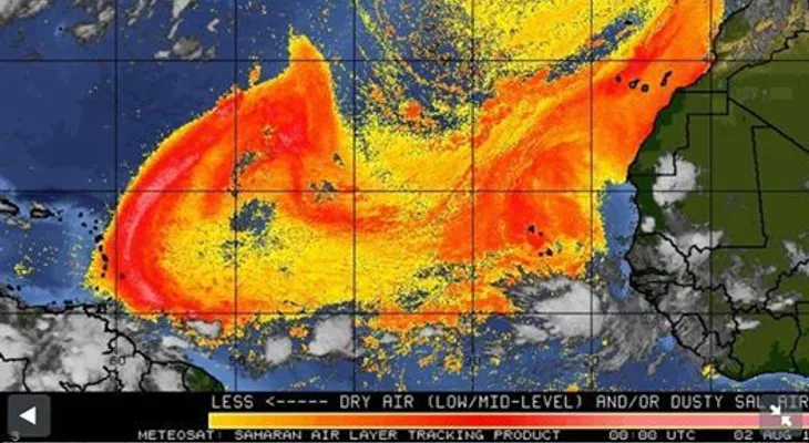 Partículas de tormenta de arena llegan esta tarde al país