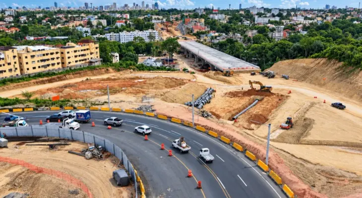 MOPC reporta avances en ampliación de la avenida República de Colombia: viaducto, puente y túnel en ejecución