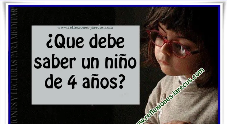 ¿Qué debe saber un niño de 4 años?