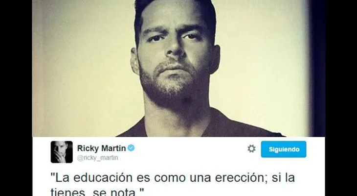 Ricky Martin compara la educación con una erección